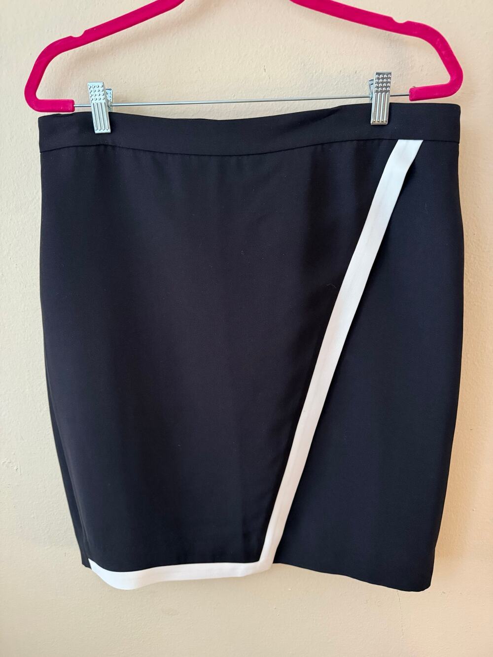 J. Crew Black & White Stripe Pencil Skirt Size 12